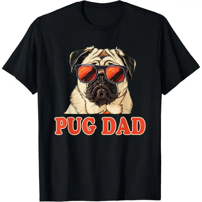 Drôle carlin chien papa graphique t-shirts hommes femmes pur coton Humor Streetwear t-shirt à manches courtes unisexe vêtements amples