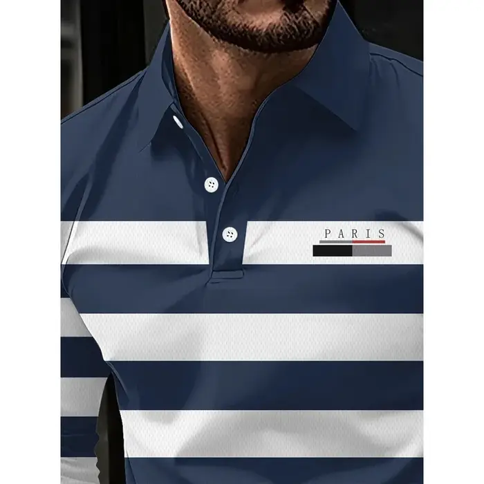 Polo imprimé parisien pour hommes