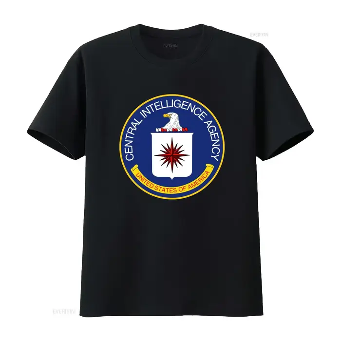 T-shirt en coton avec sceau officiel de l'agence des renseignements centraux américaine