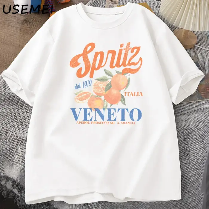Cocktail italien Spritz T-Shirt hommes femmes été Vintage Boho Italia graphique