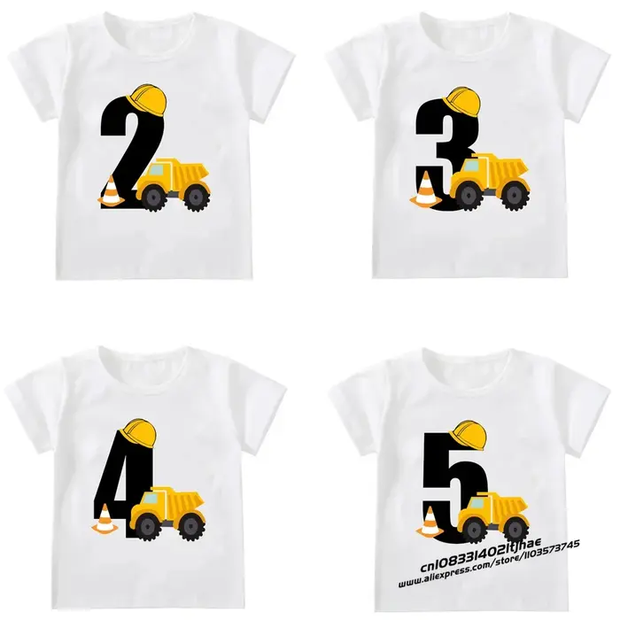 Enfants garçons T-shirts bébé à manches courtes pelle hauts