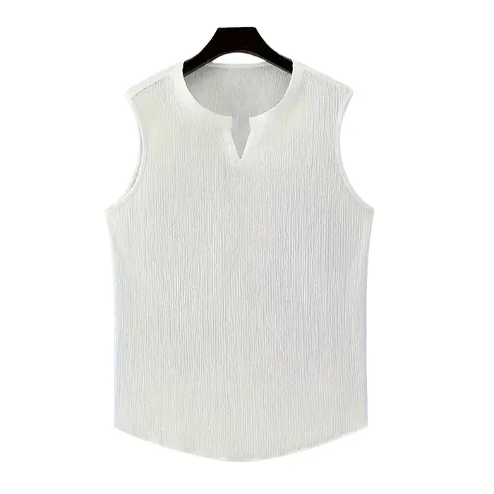 Nouveau Style américain hommes Fitness débardeurs mode populaire col en V couleur unie gilets Sexy d