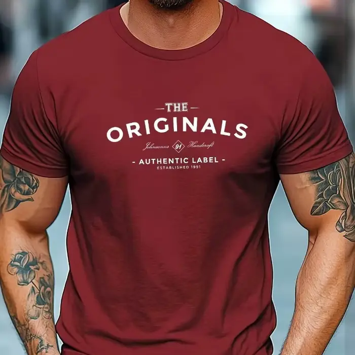 T-shirt décontracté pour hommes en pur coton