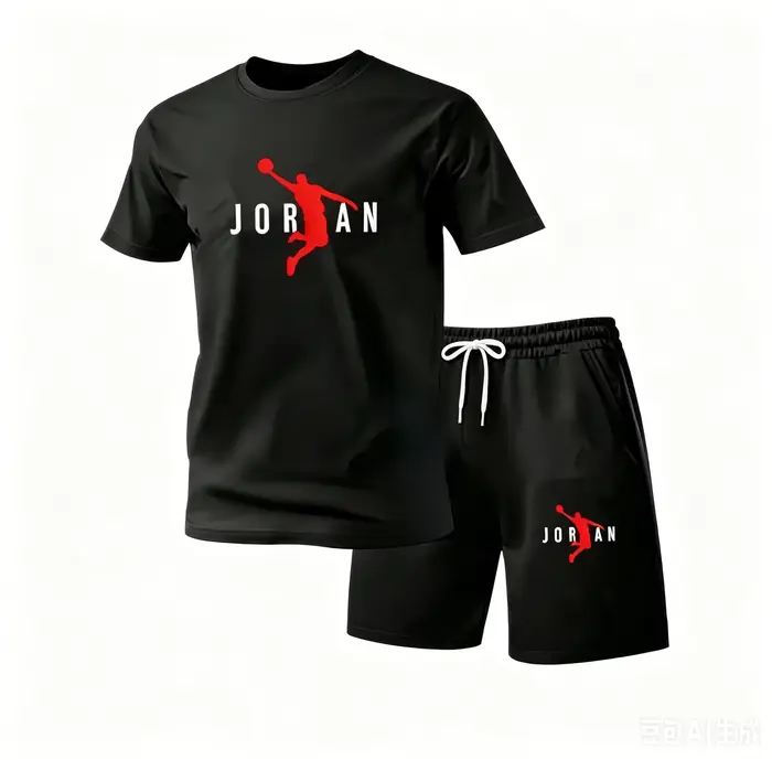 Ensemble t-shirt et short de course à séchage rapide pour homme