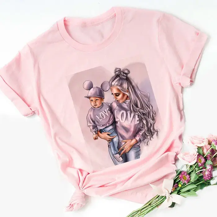 T-shirt femme rose, estival et estival