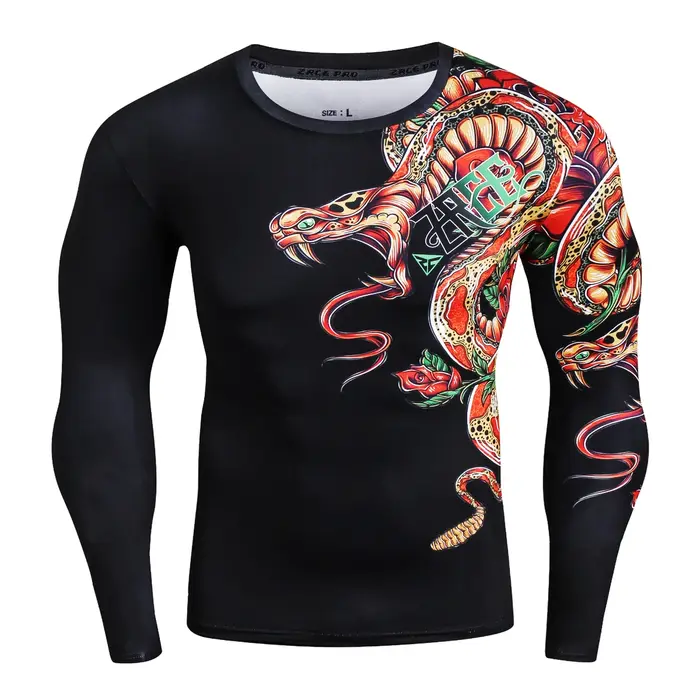 T-shirt de musculation à manches longues pour hommes