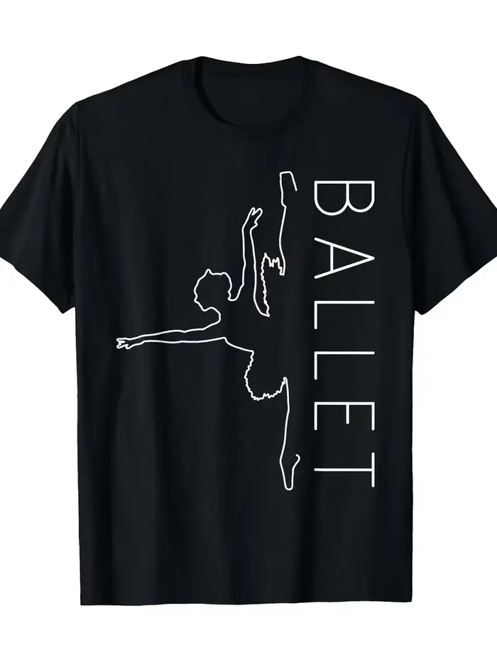 T-shirt graphique élégant sur le thème du ballet pour femmes