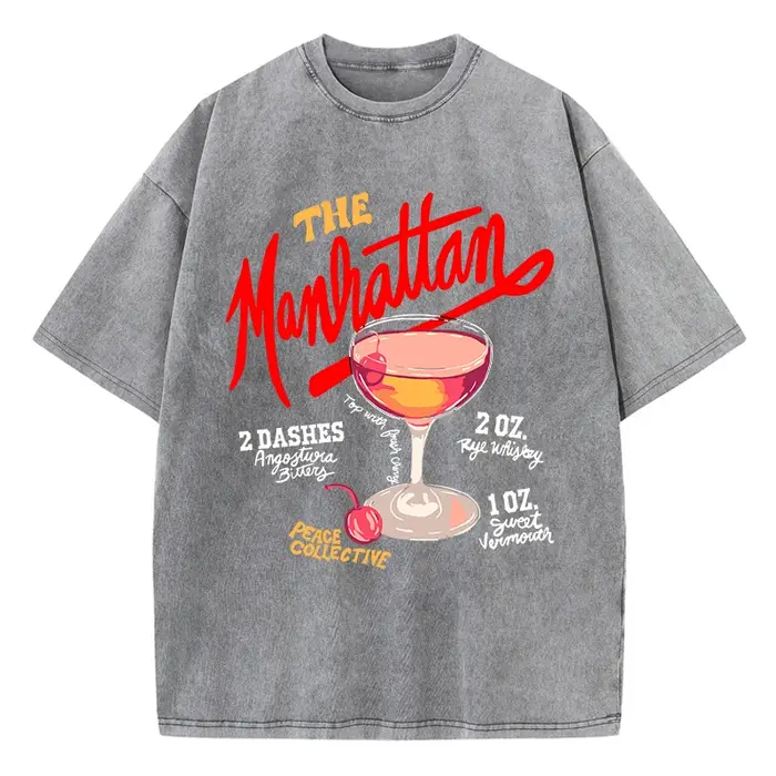 DistMurcia-T-shirt à col rond en coton délavé pour femme