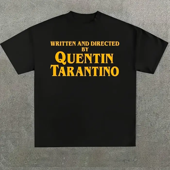 T-shirt pour homme conçu et réalisé par Quentin Tarantino, 100 % décontracté, imprimé, col rond, man