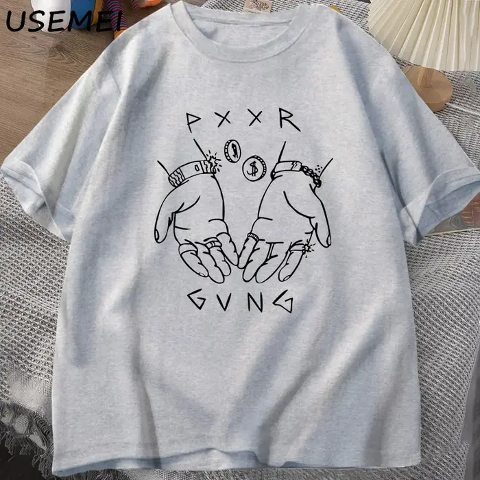 Pxxr Gvng-T-shirt manches courtes col rond pour homme
