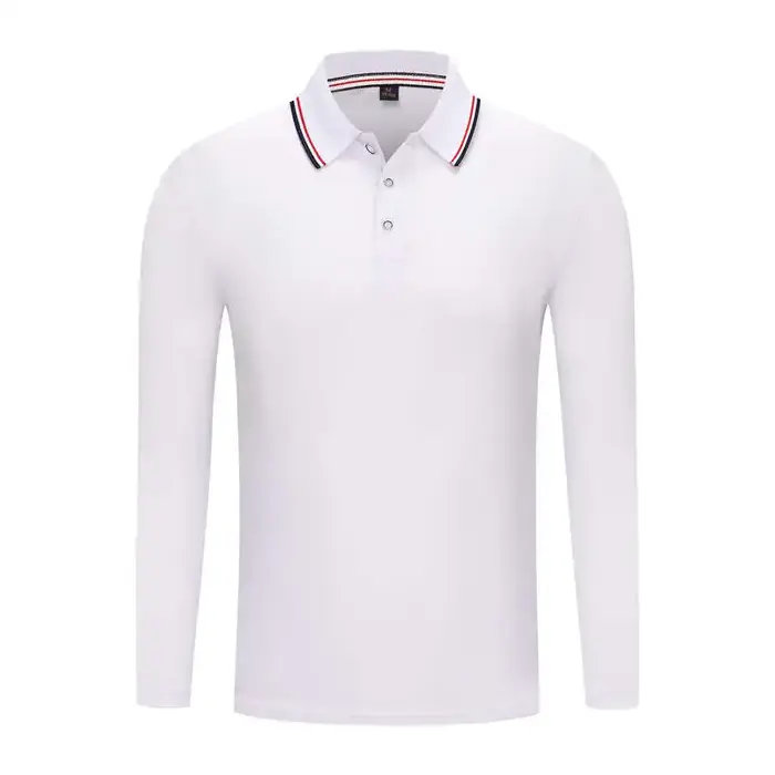 Polo en polyester à manches longues pour hommes et femmes