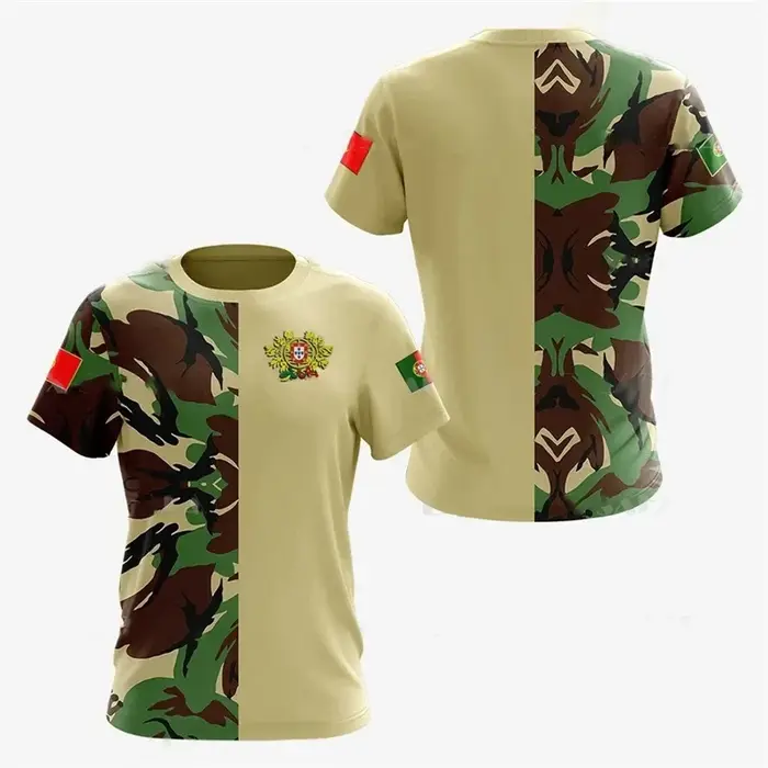3D Portugal drapeau impression t-shirt