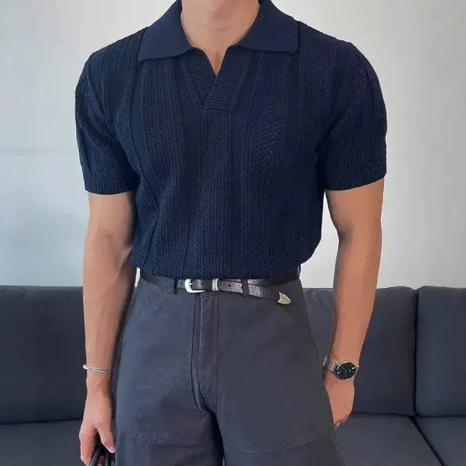 Polo pour homme, manches courtes