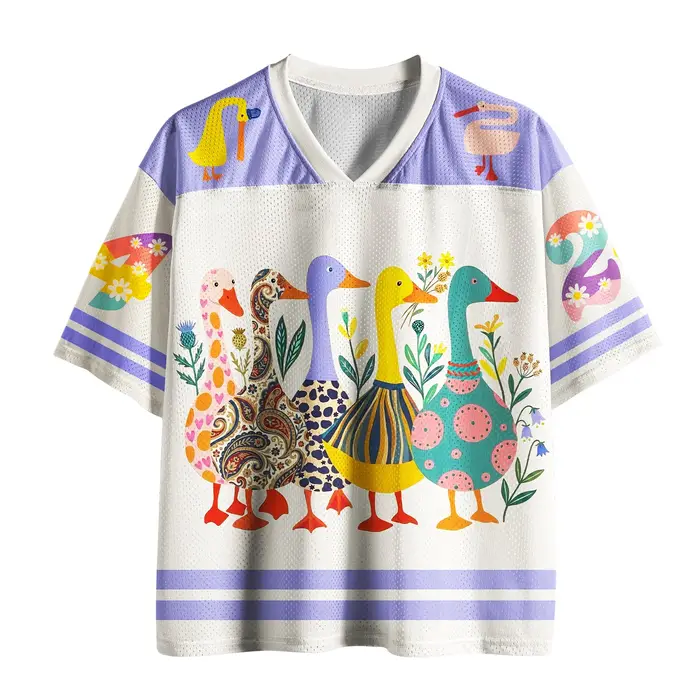 T-shirt pour hommes Duck Fun and Quirky, col en V classique, séchage rapide 3D, style décontracté po
