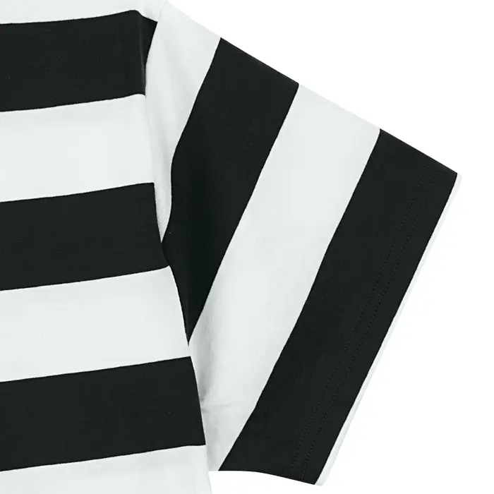T-shirt rayé noir et blanc pour homme