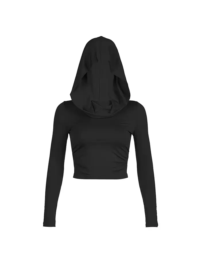 Haut court à capuche pour femmes