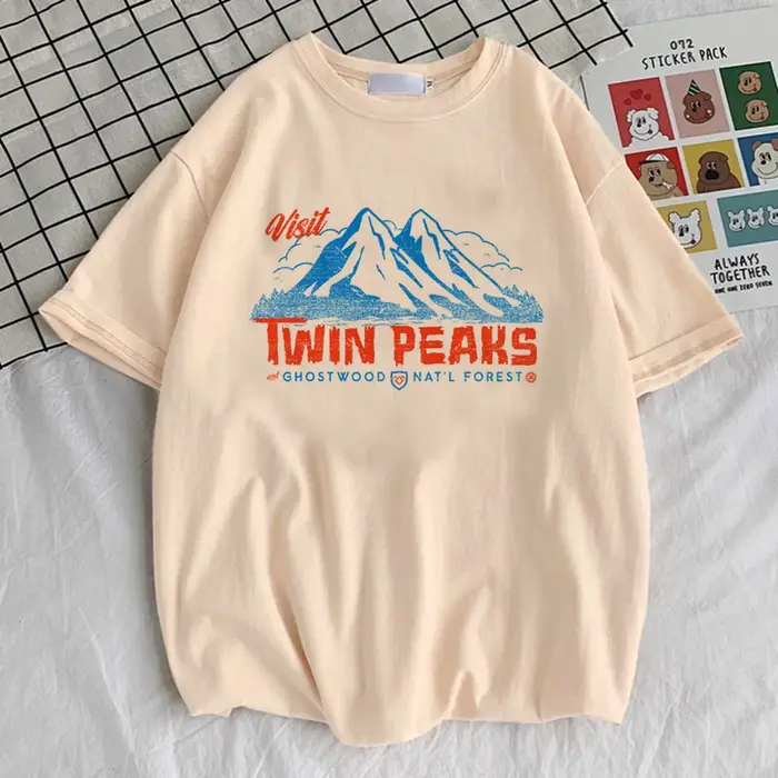 Twin Peaks Ring Owl top t-shirts adolescent Pop Culture Coloré coréen vêtements Rétro t-shirt graphi