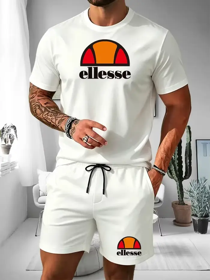 Ensemble d'été 2026 pour homme : T-shirt à manches courtes et short de sport décontracté pour l'extérieur