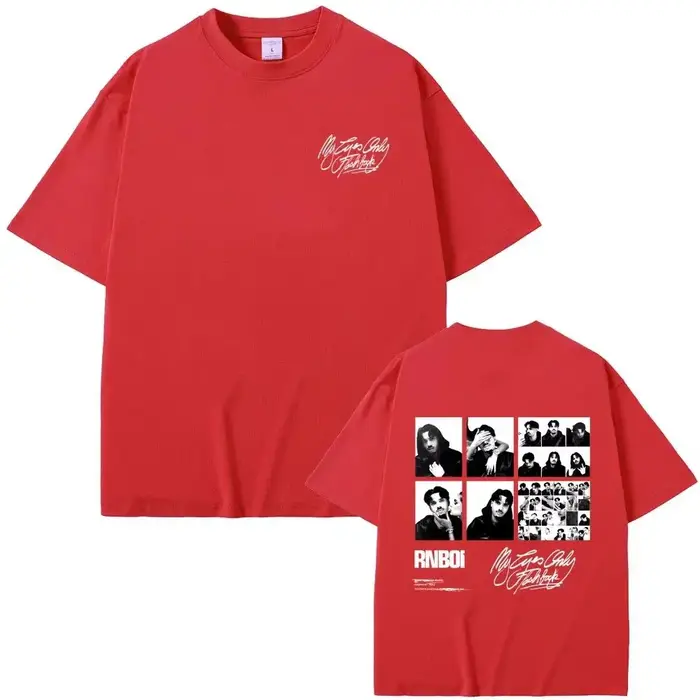 T-shirt Y2K Oversize Décontracté Streetwear Unisexe Rapper RnBoi My Eyes Only Flashback Album Graphic Merch 2026