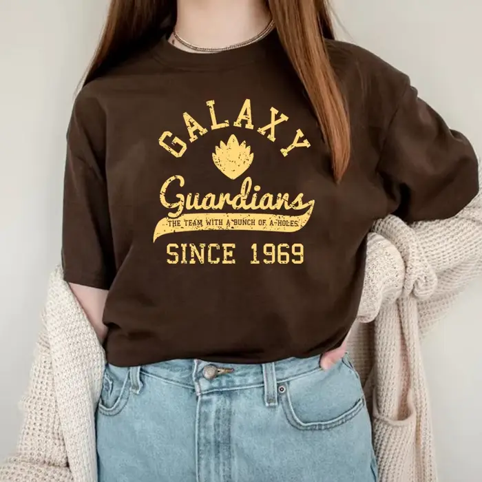 T-shirt unisexe Galaxy Guardians Since 1969, logo graphique des gardiens, chemise à manches courtes pour hommes et femmes, haut de film Smile Hero, cadeau GérGift
