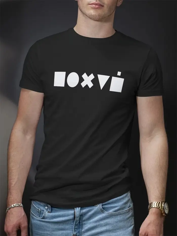 T-Shirt homme avec impression indifférence été coton
