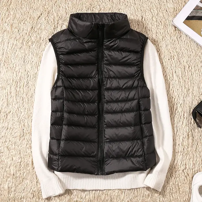 Femmes sans manches gilet vestes hiver mode mâle coton rembourré