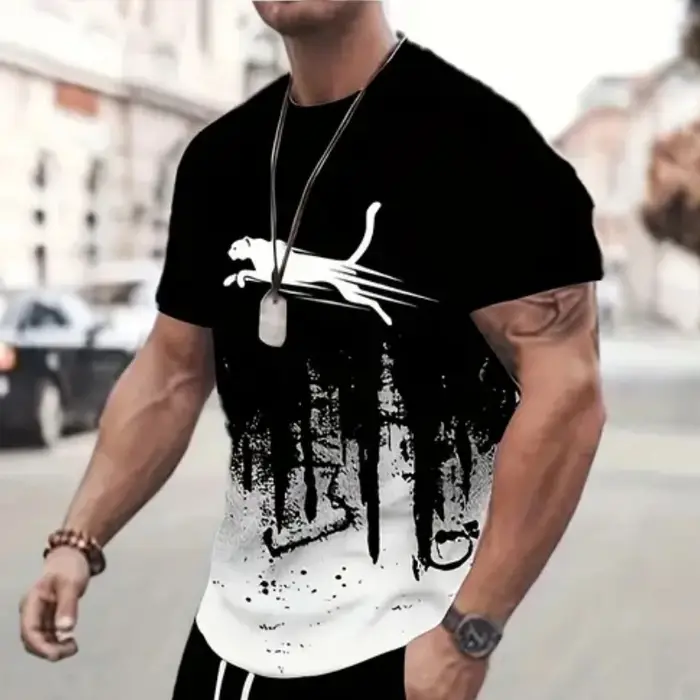 T-shirts pour hommes à imprimé animal 3D