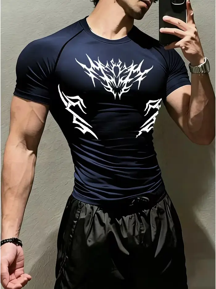Chemise de sport à manches courtes pour hommes, avec motif d'araignée rose, respirante, à séchage ra
