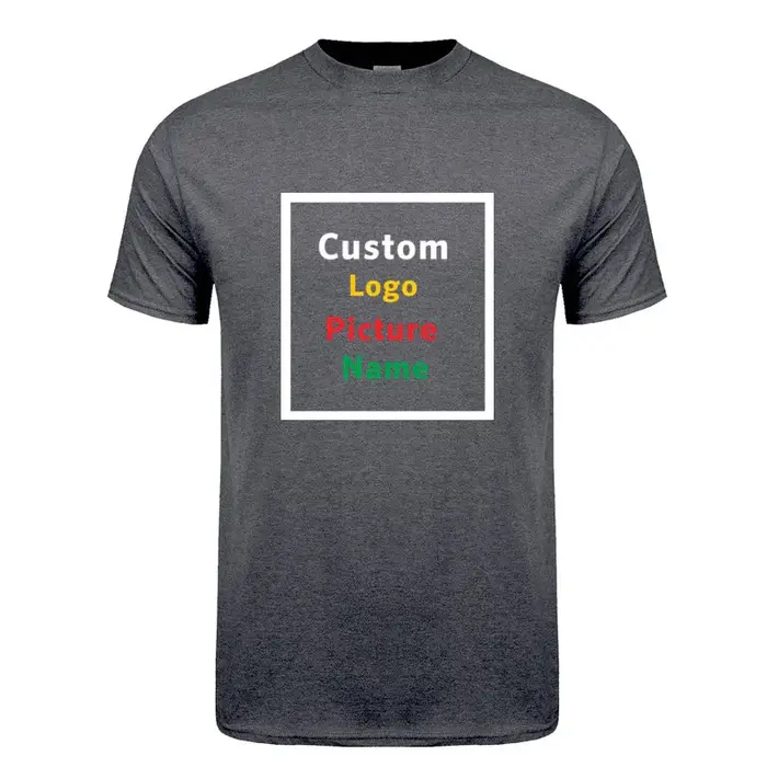 T-shirt personnalisé faites votre conception Logo texte hommes imprimer équipe d'entreprise
