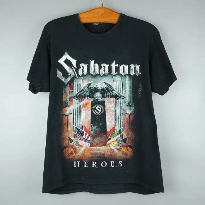 T-shirt vintage Sabaton tour 2014, vêtements pour hommes, t-shirts graphiques