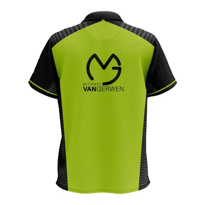 Michael van Gerwen 24/25 Polo de fléchettes professionnel avec fonction à séchage rapide Haut confortable pour un usage