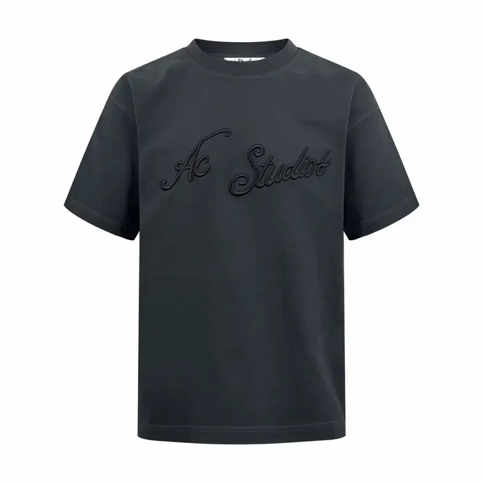 T-shirt unisexe en coton biologique avec logo brodé 3D