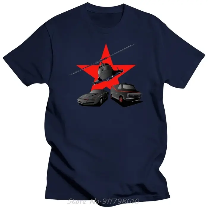 Airwolf-T-Shirt de reconnaissance des années 80 pour homme, streetwear décontracté, été