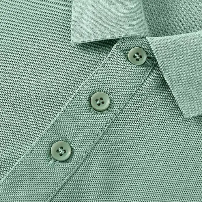 Polo uni à manches longues pour hommes et femmes