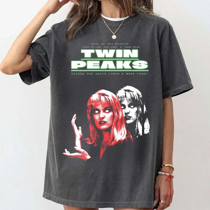 T-shirt imprimé classique style rétro Twin Peaks Fire Walk With Me