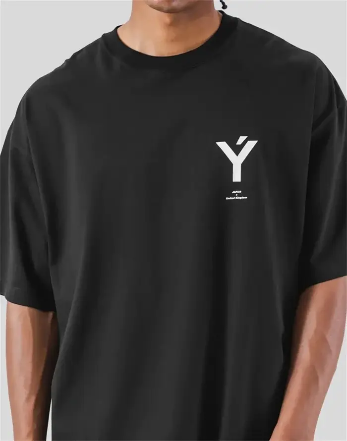 LYFT ONE POINT Y imprimer grand T-shirt hommes course sport gymnase Fitness entraînement surdimensionné