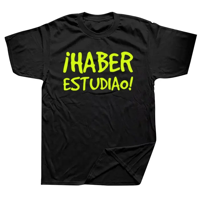 Drôle ont étudé T-shirt phrase espagnole graphique coton Streetwear à manches courtes cadeaux d'anniversaire Style d'été