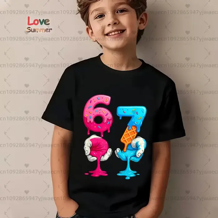 T-shirt Meme 67 pour enfants