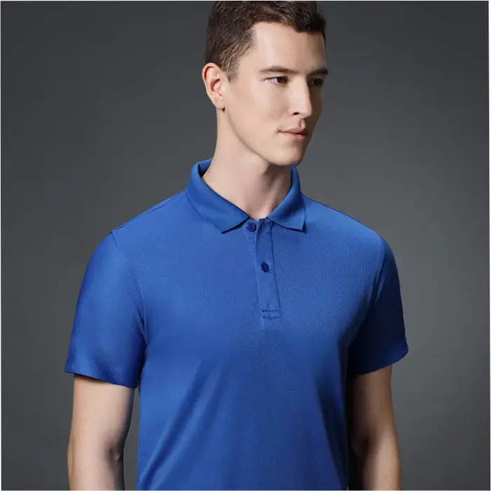 Polo à manches courtes pour hommes à séchage rapide avec chemise à revers respirante