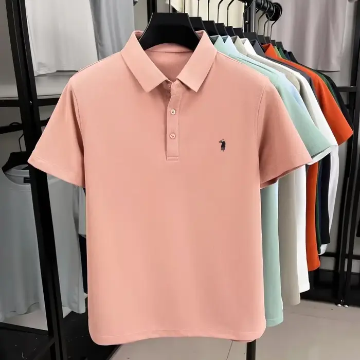 Nouveau Polo Homme Luxe Brodé 2026 - T-shirt d'été décontracté et formel à manches courtes avec col