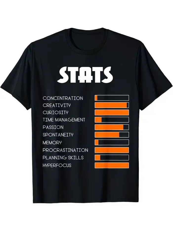 T-shirt graphique sur le thème de la sensibilisation à la neurodiversité et aux statistiques sur l'a