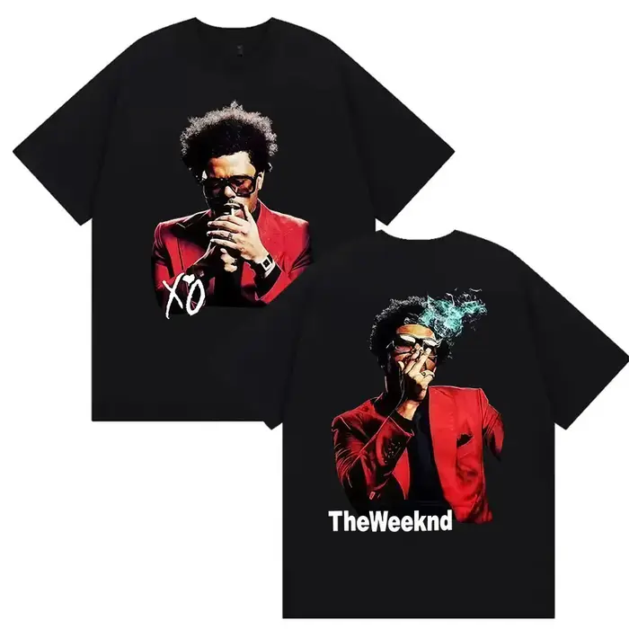 Pop chanteur The Weeknd Xo nouvel Album 2025 Tour T-shirts hommes femmes mode gothique Hip Hop manches courtes coton