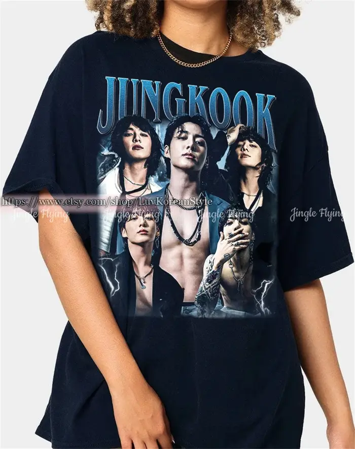 100% coton limité t-shirt Jungkook coréen Pop t-shirt Vintage unisexe chemise