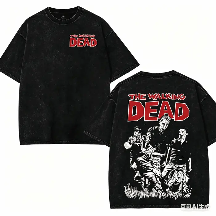 T-shirt délavé The Walking Dead