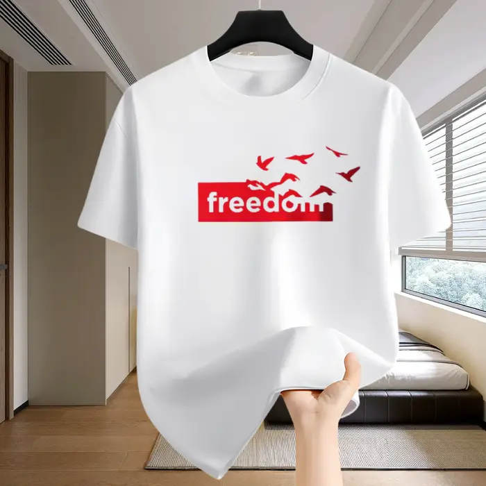 T-shirt pour homme avec imprimé - haut de sport décontracté pour le jogging et le marathon en plein 