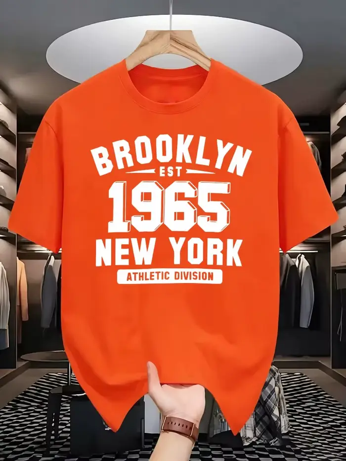 T-shirt imprimé Brooklyn 1965 New York pour hommes