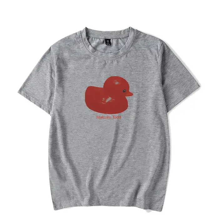 Malcolm Todd Duck Tee T-shirt unisexe décontracté à manches courtes et col rond pour tenue de rue quotidienne