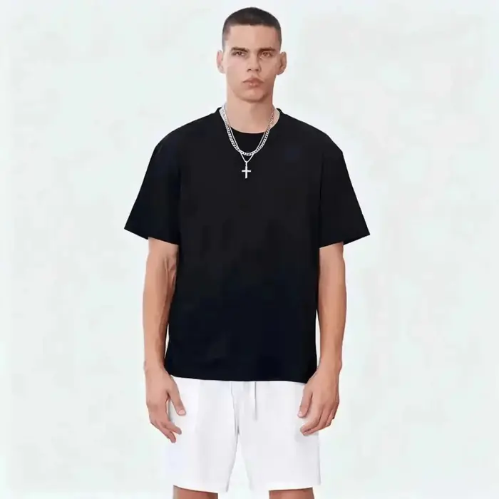T-shirt à manches courtes et col rond pour hommes