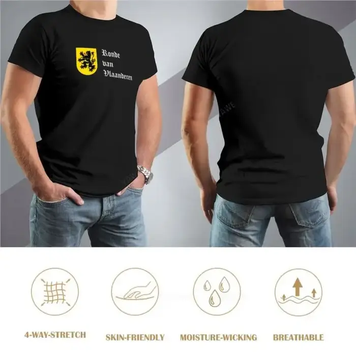 T-shirt noir en coton pour hommes