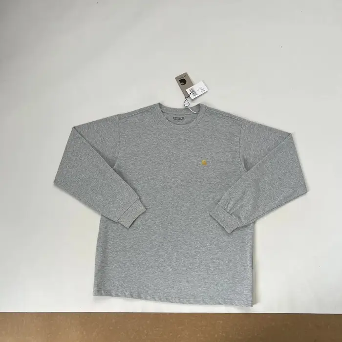 T-shirt à manches longues style basique avec logo brodé